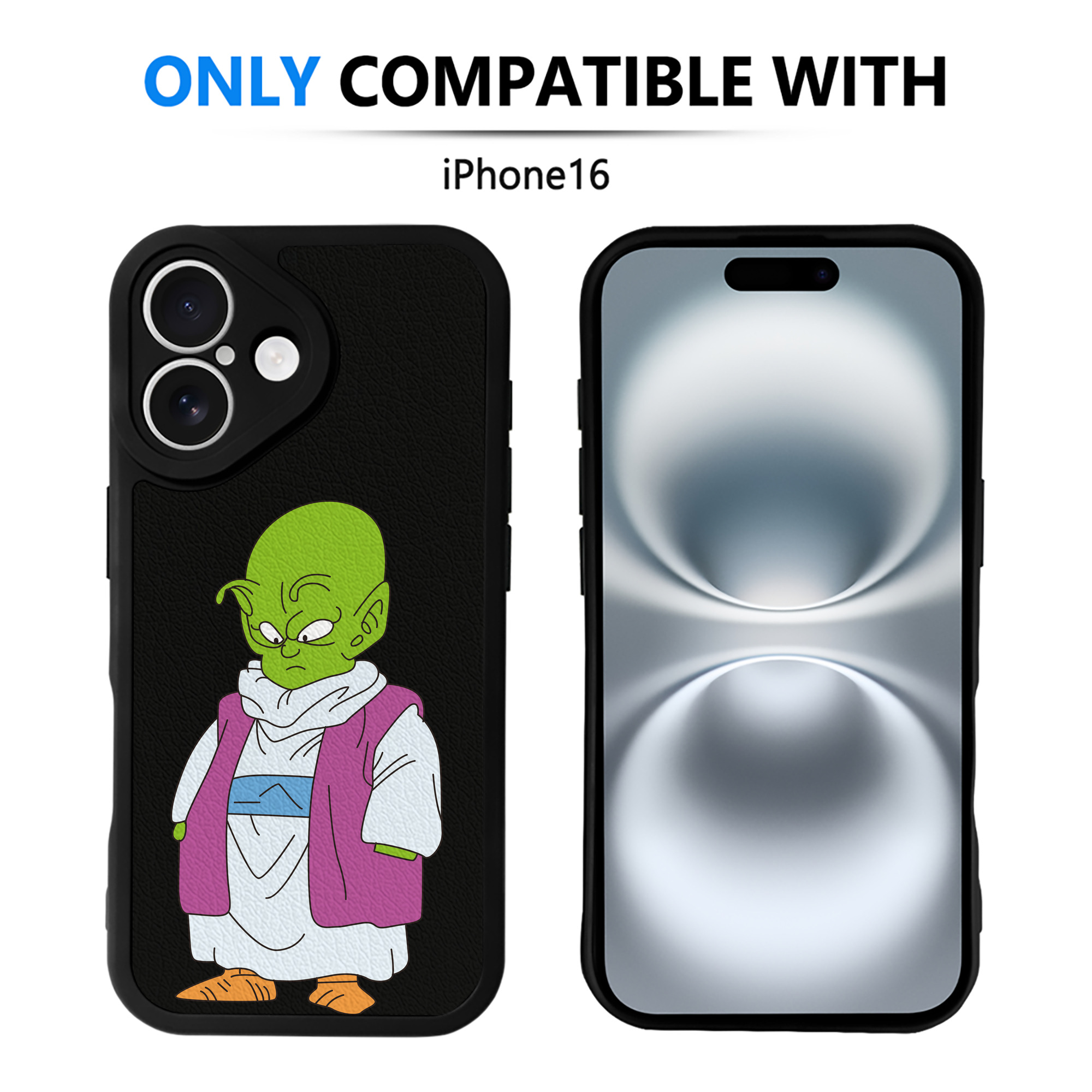 （画像用） ドラゴンボール ピッコロ DRAGON BALL Piccolo 【iPhone 16シリーズ対応】シリコンスマホケース（レザー調） 材質：シリコン